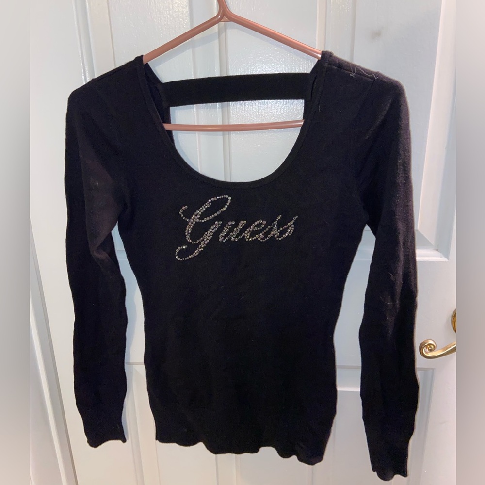 Ladies Guess Blk knit top
